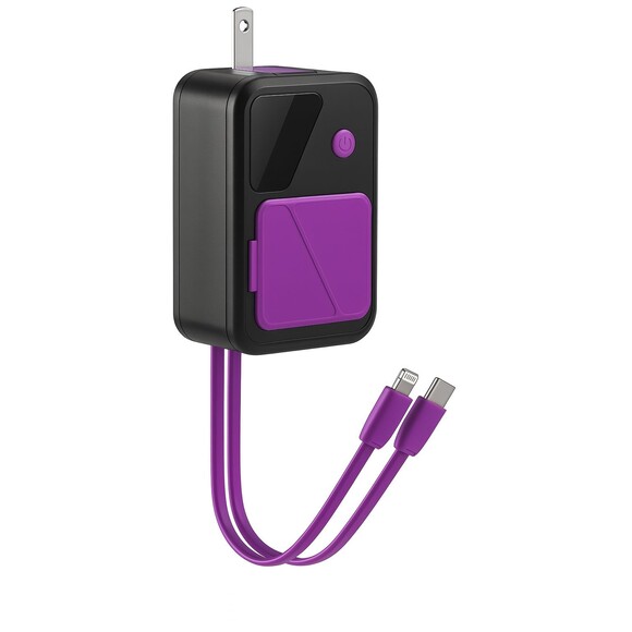 Portable 22.5W PD Magnetic 10000mAh Power bank , Fast Magsafe Charging with Cord - Picture 3 of 6